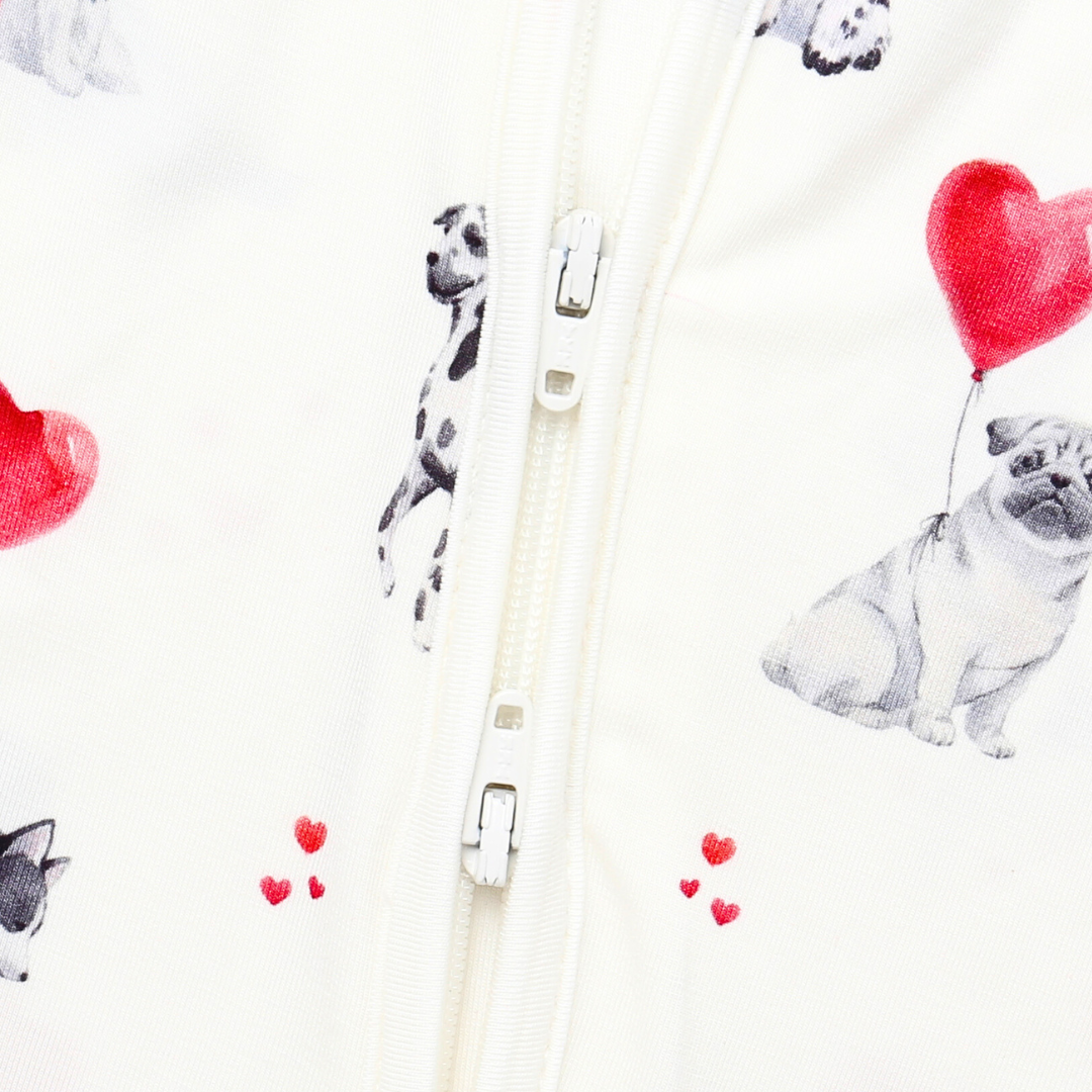 Bamboo Zippy Pajama Puppy Valentine