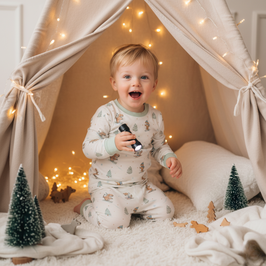 Bamboo Two Piece Pajama Ski Pups