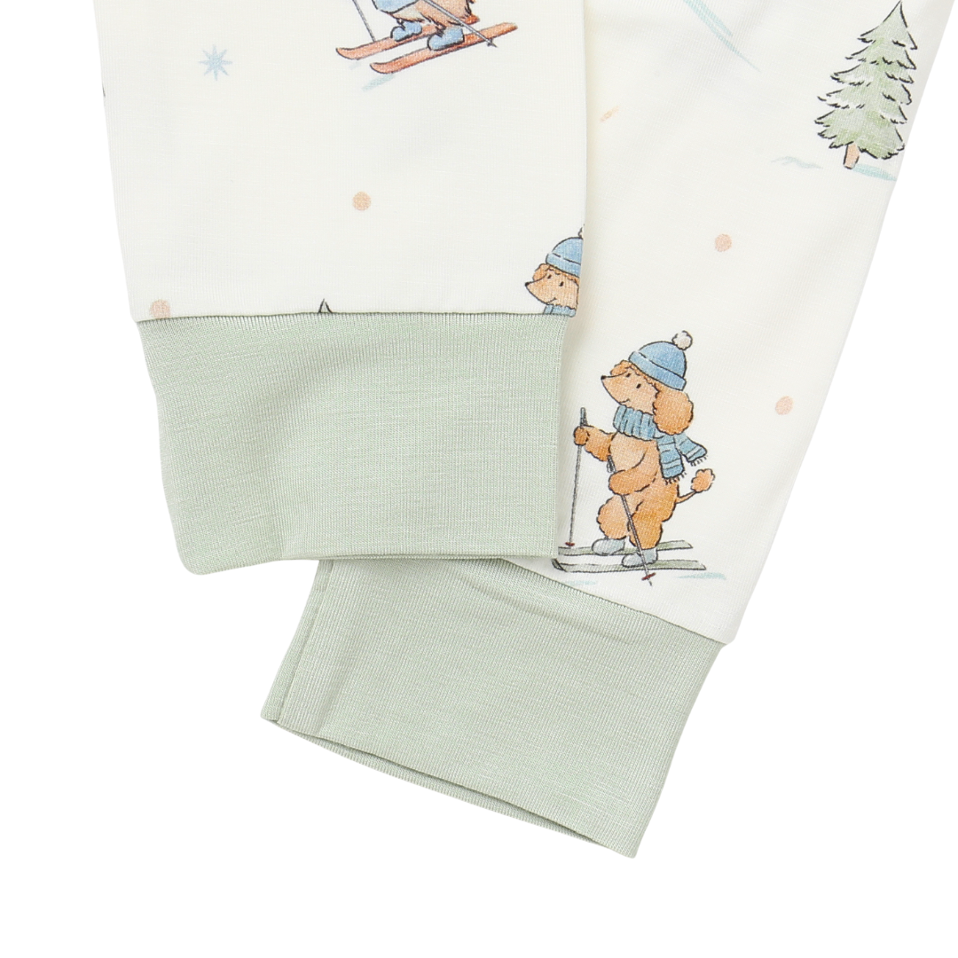 Bamboo Two Piece Pajama Ski Pups