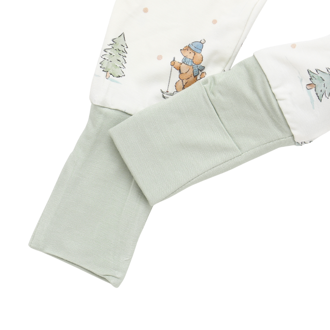 Bamboo Zippy Pajama Ski Pups