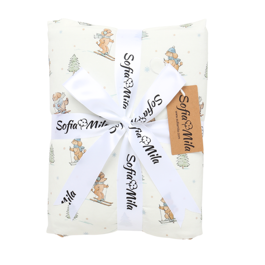 Bamboo Large Blanket Ski Pups