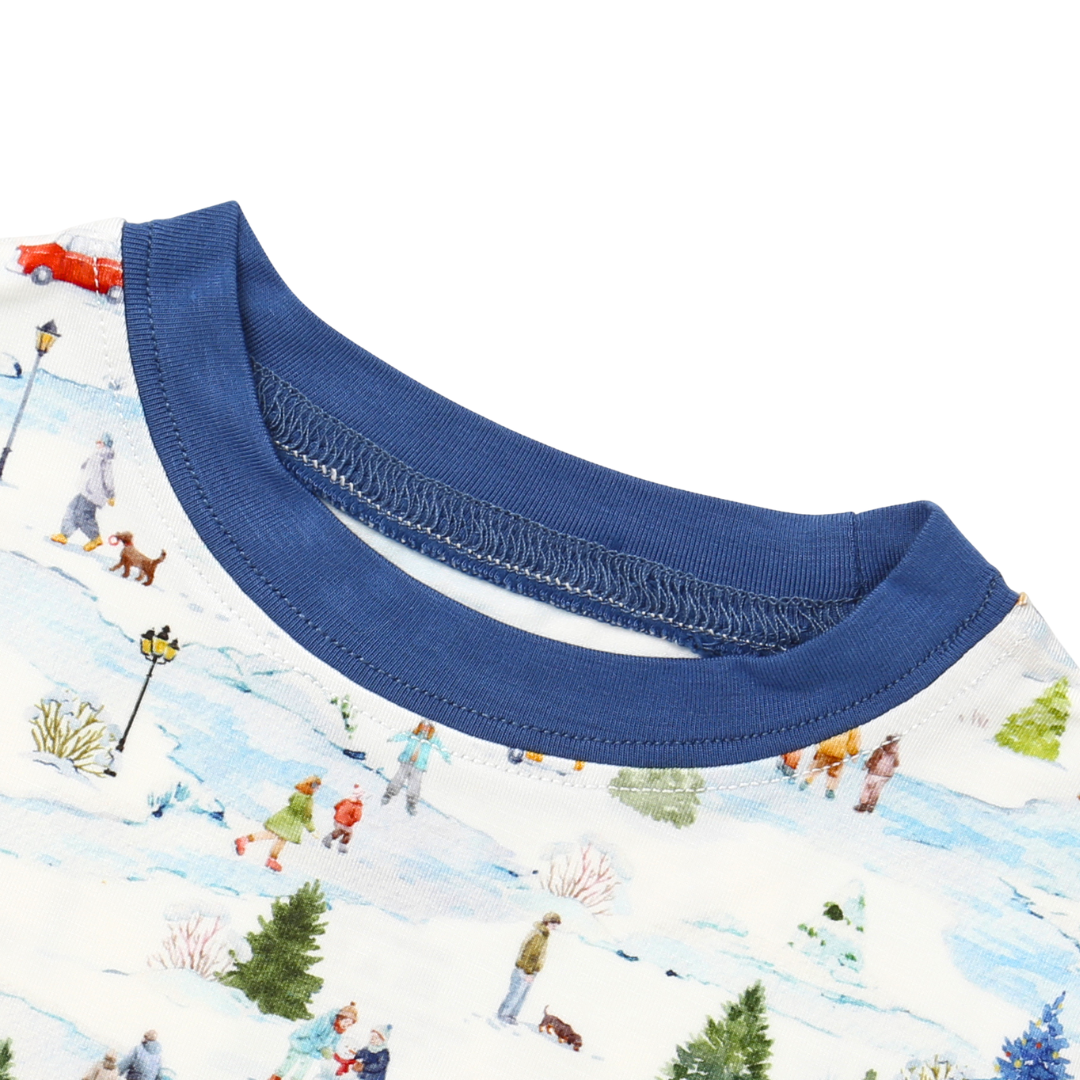 Bamboo Two Piece Pajama Winter Village