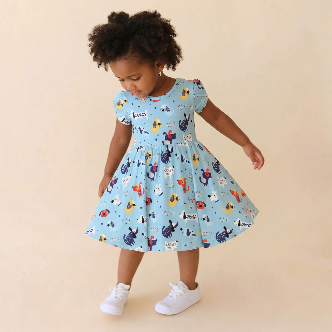 Bamboo Twirl Dress Puppy Parade