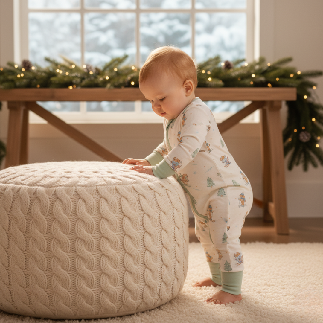 Bamboo Zippy Pajama Ski Pups