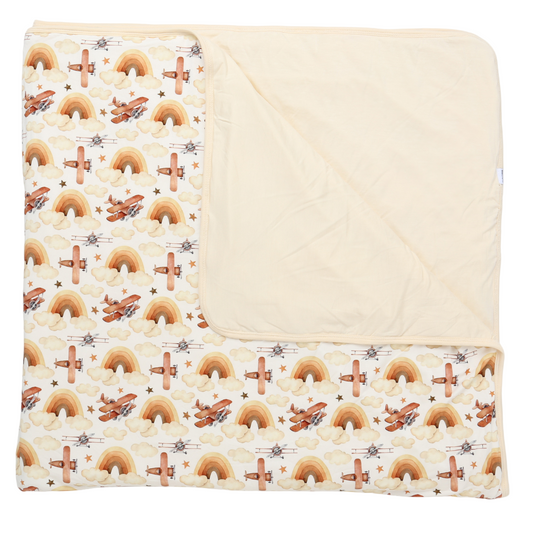 Bamboo Large Blanket Neutral Skies