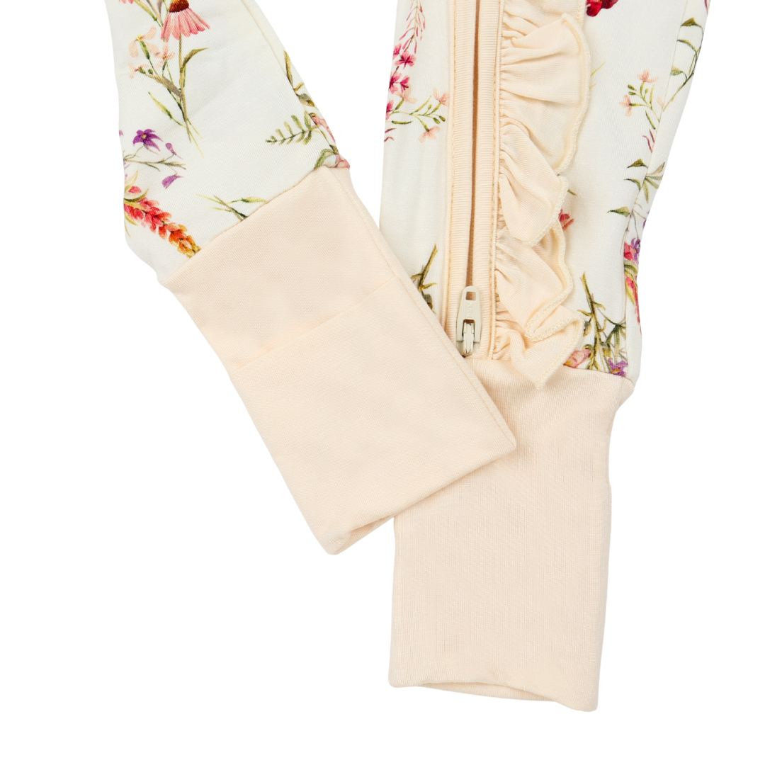 Bamboo Ruffle Zippy Pajama Flora