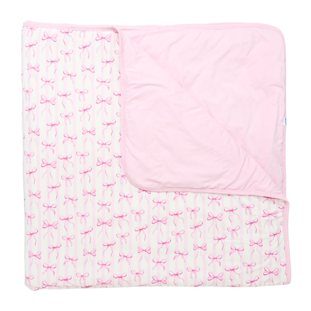 Bamboo Large Blanket Rosy Ribbon