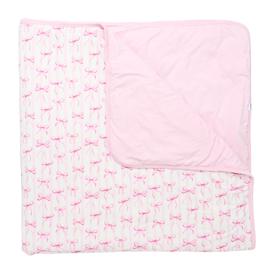 Bamboo Large Blanket Rosy Ribbon