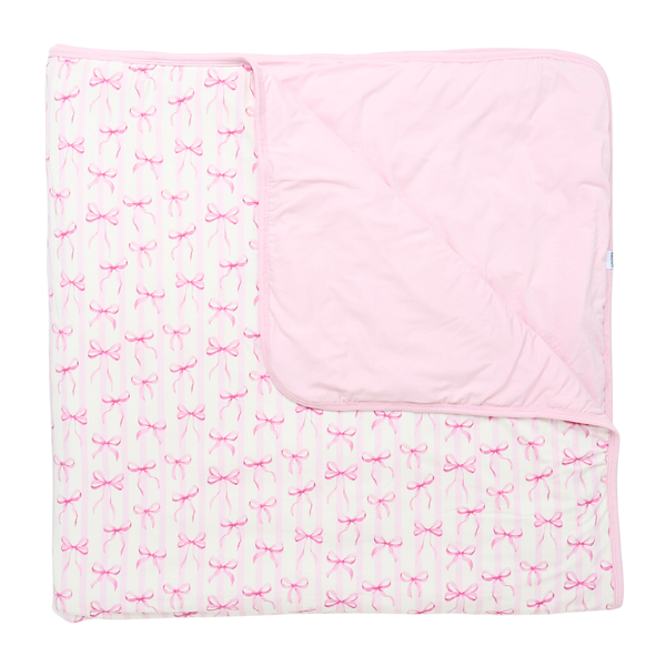 Bamboo Large Blanket Rosy Ribbon