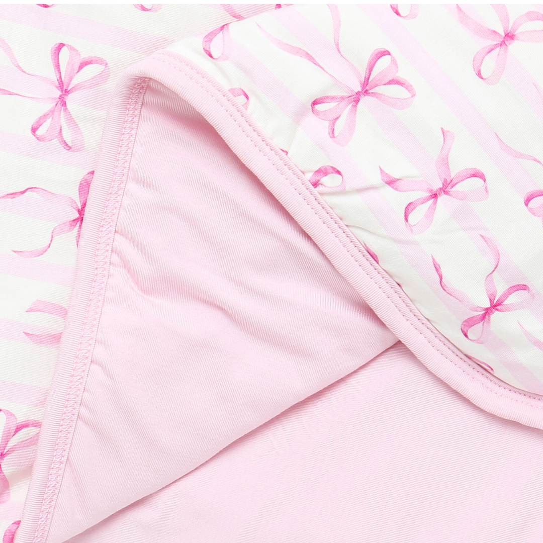 Bamboo Large Blanket Rosy Ribbon
