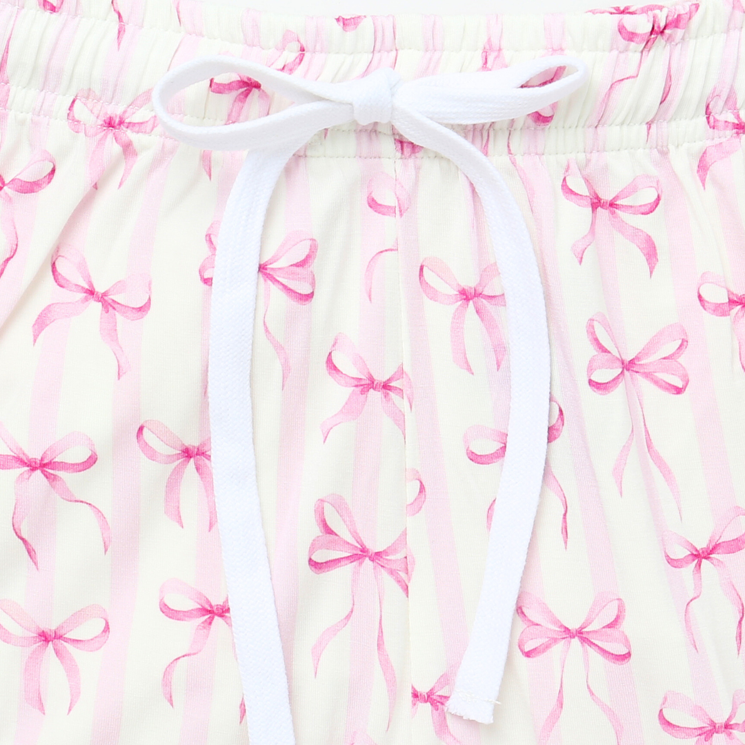 Women's Adult Bamboo Two Piece Rosy Ribbon