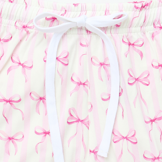 Women's Adult Bamboo Two Piece Rosy Ribbon