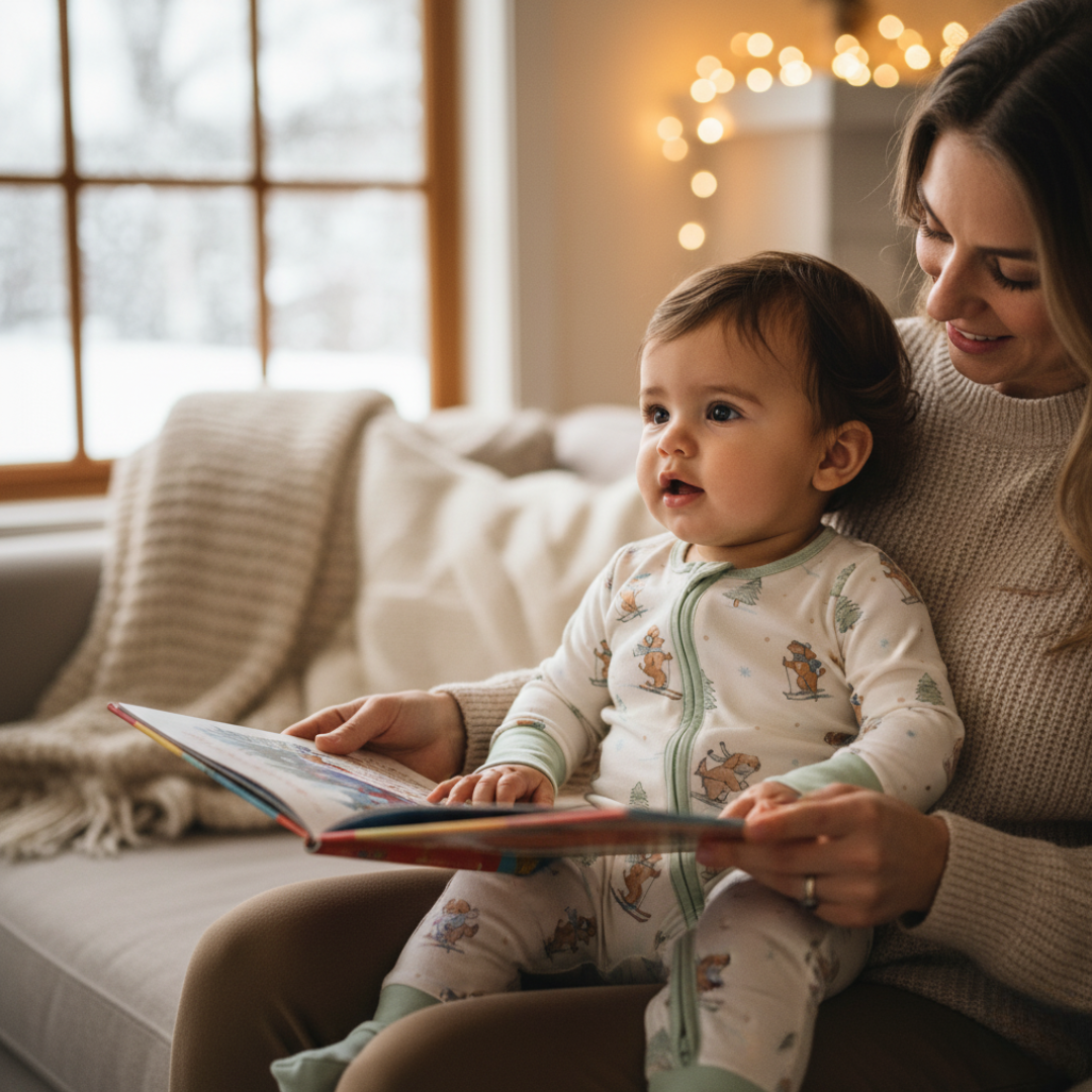 Bamboo Zippy Pajama Ski Pups