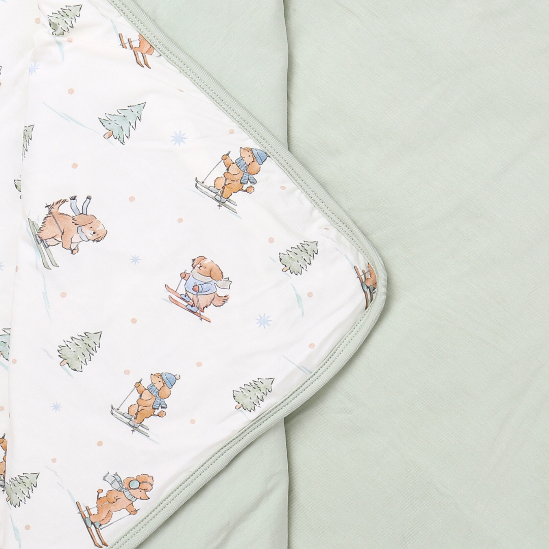 Bamboo Large Blanket Ski Pups
