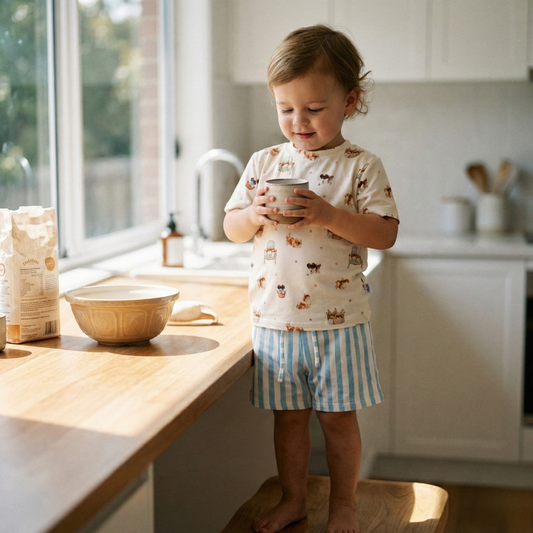 Bamboo Short Sleeve Two-Piece Set Life Of Simon