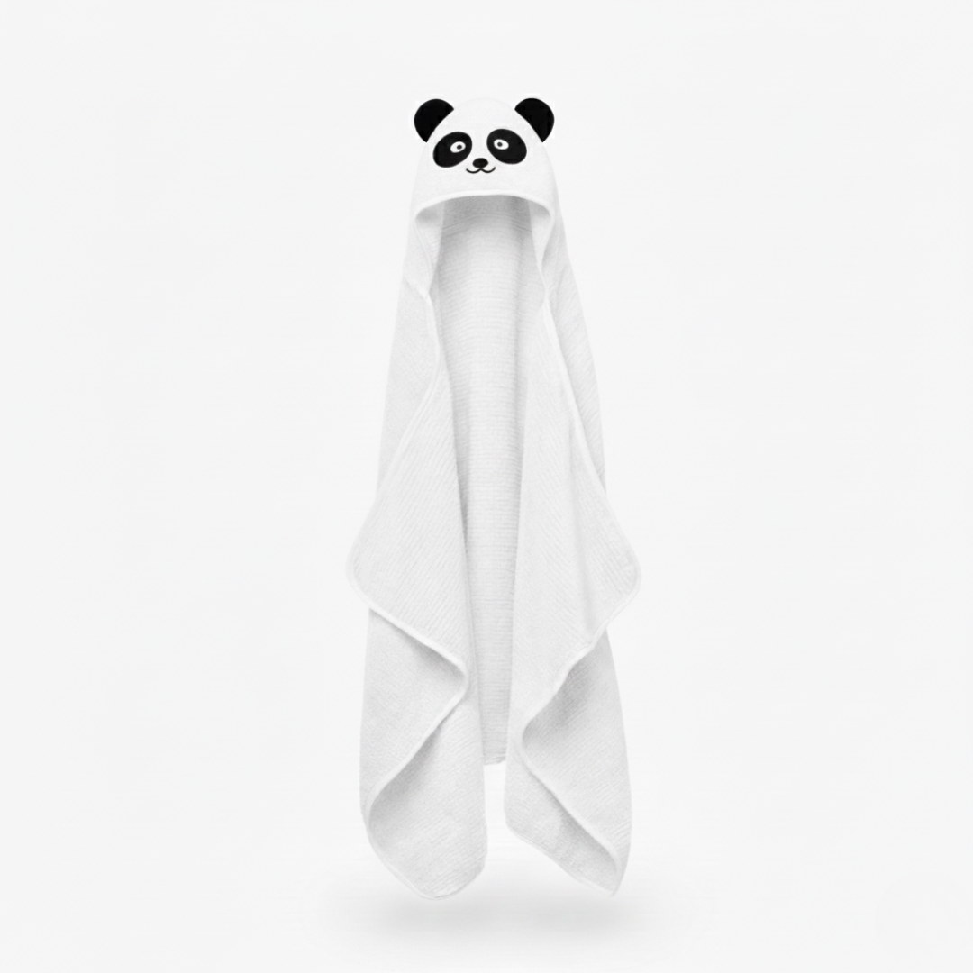 Bamboo Hooded Towel with Animal Designs for Babies and Kids