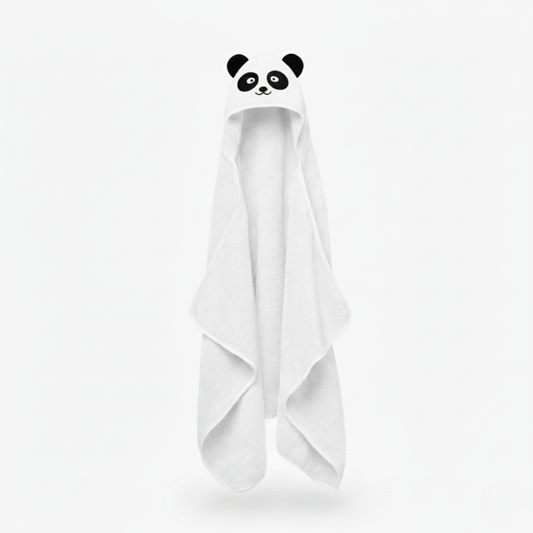 Bamboo Hooded Towel with Animal Designs for Babies and Kids