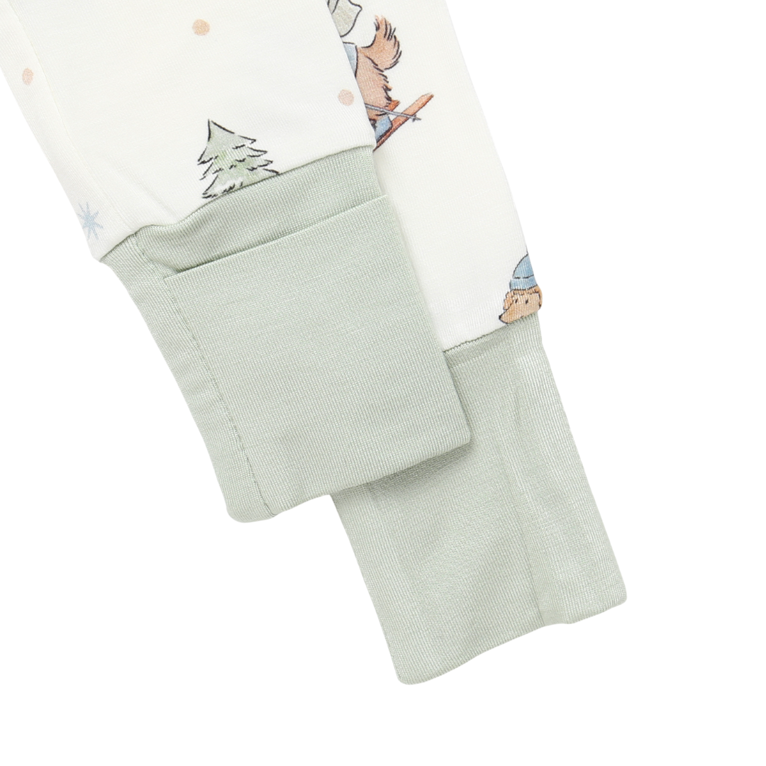 Bamboo Zippy Pajama Ski Pups