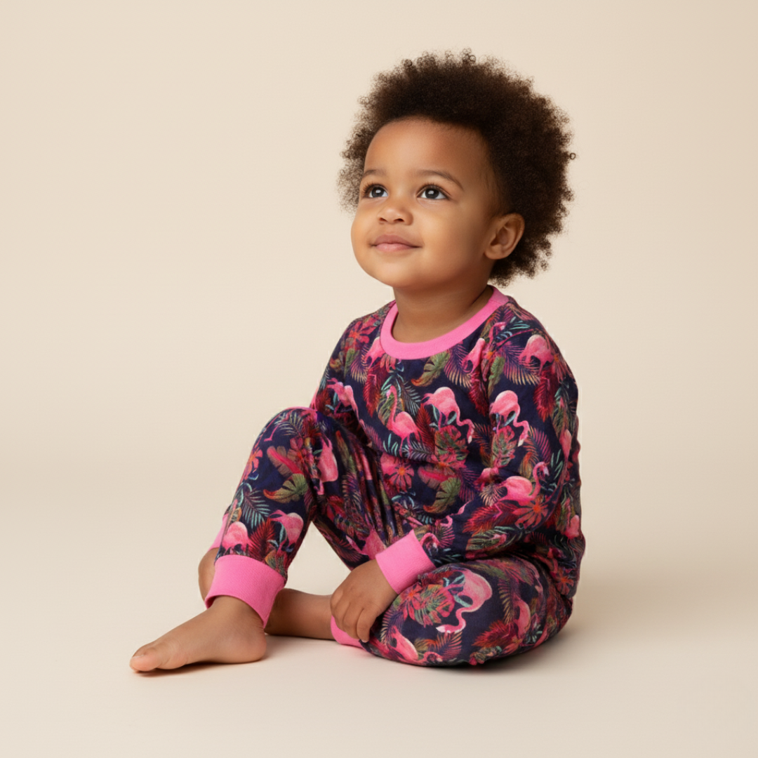 Bamboo Two-Piece Pajama Flamingo