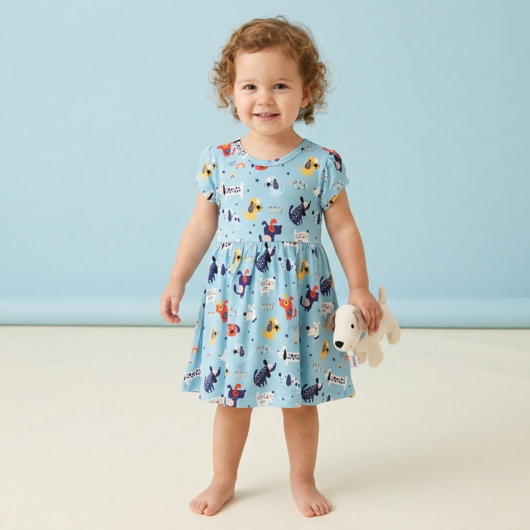 Bamboo Twirl Dress Puppy Parade