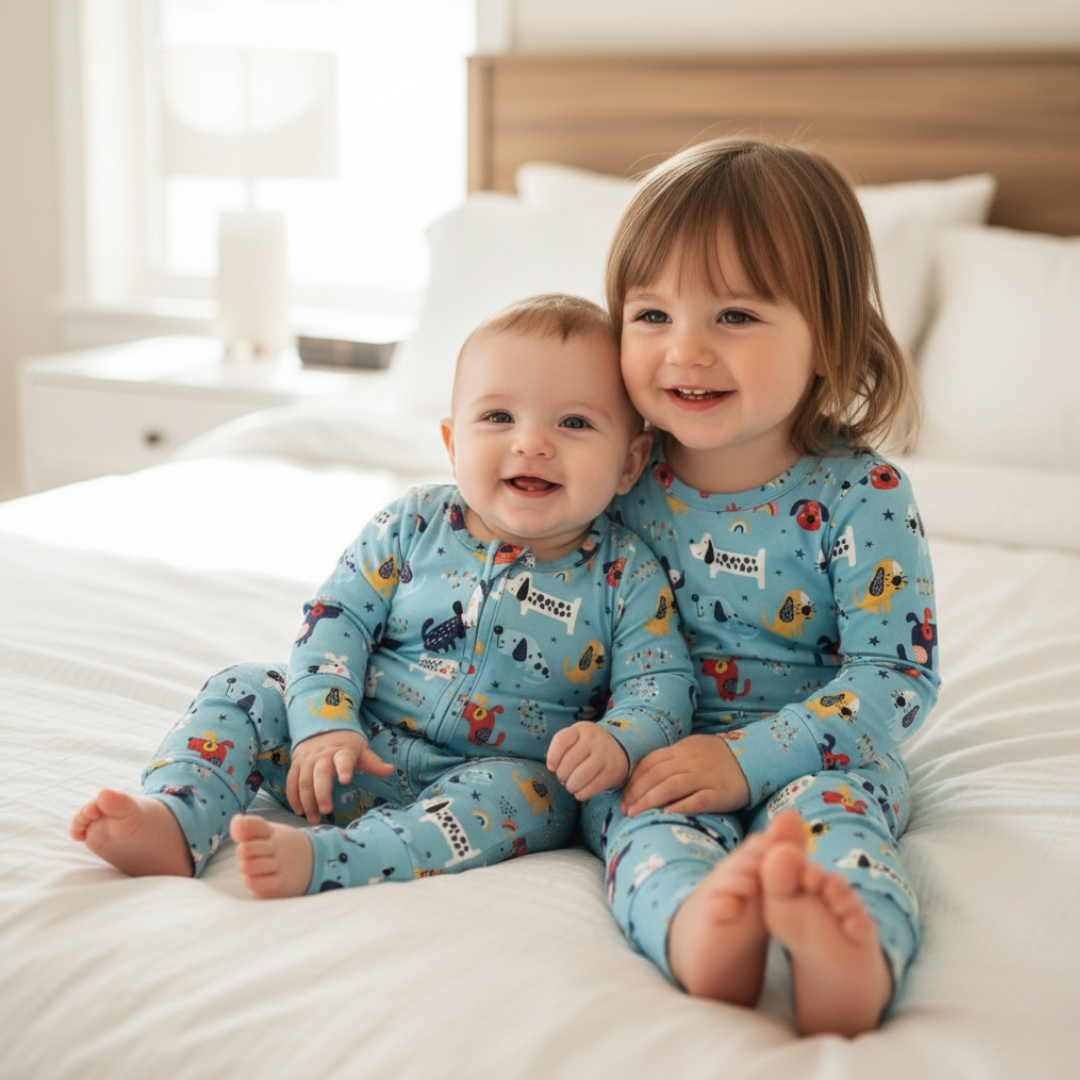 Bamboo Zippy Pajama Puppy Parade