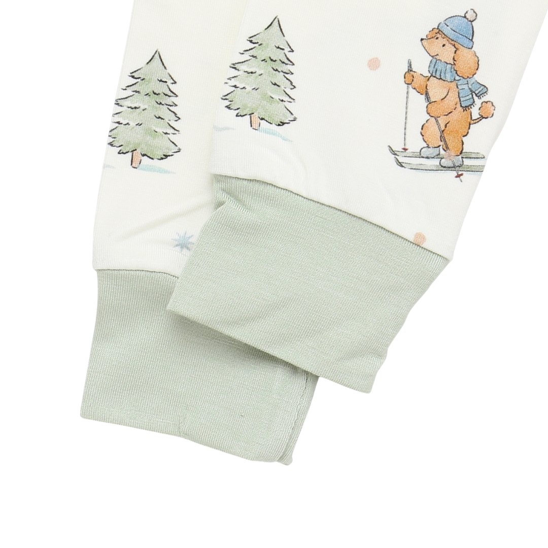 Bamboo Two Piece Pajama Ski Pups