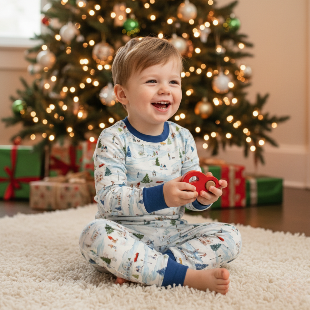 Bamboo Two Piece Pajama Winter Village