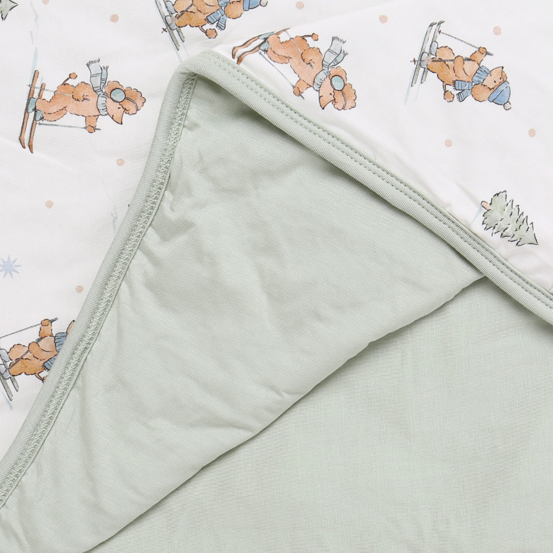 Bamboo Large Blanket Ski Pups