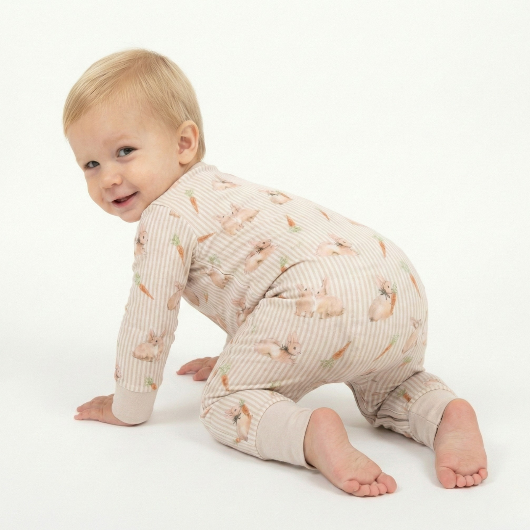 Bamboo Zippy Pajama Bunny Trail