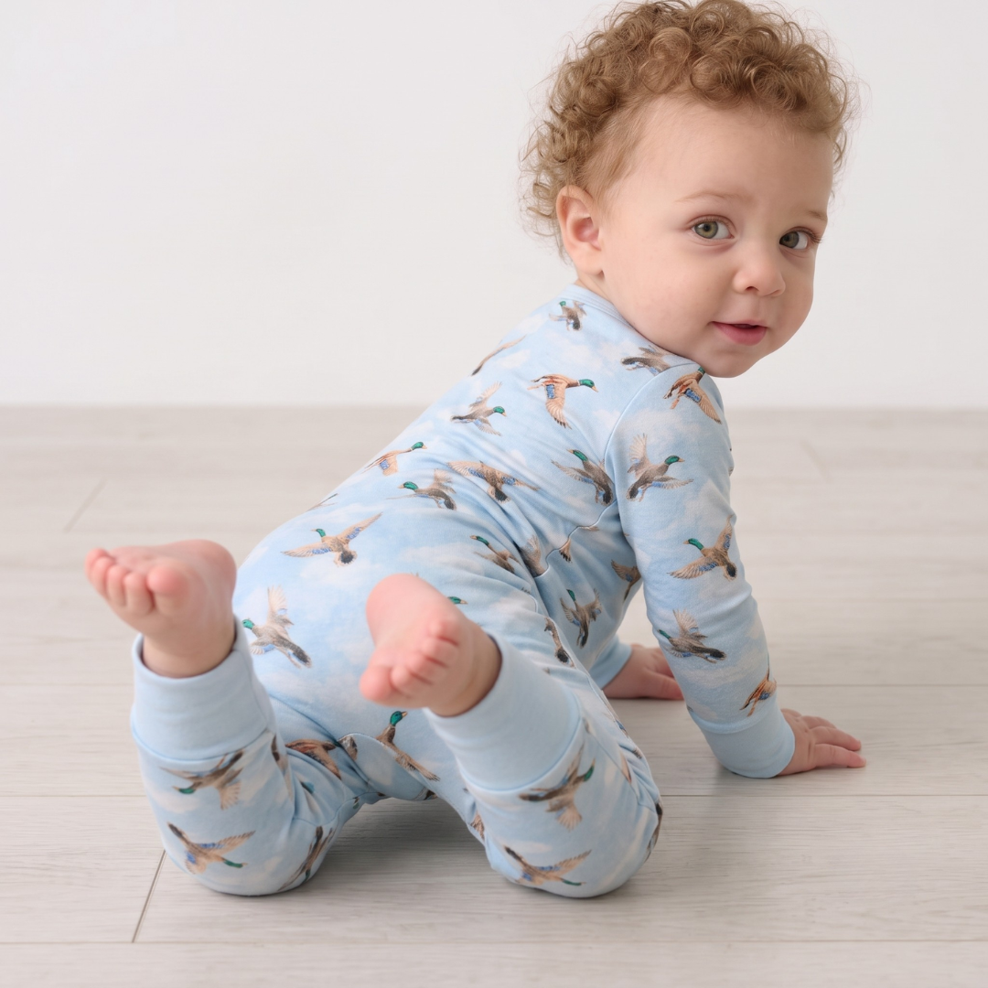 Bamboo Zippy Pajama Mallard Skies