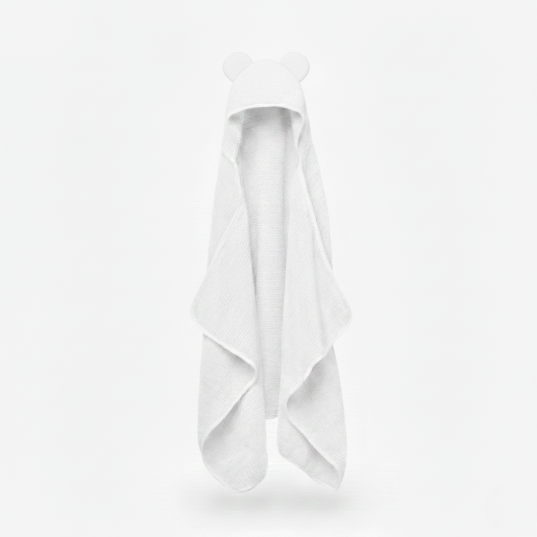 Bamboo Hooded Towel with Animal Designs for Babies and Kids