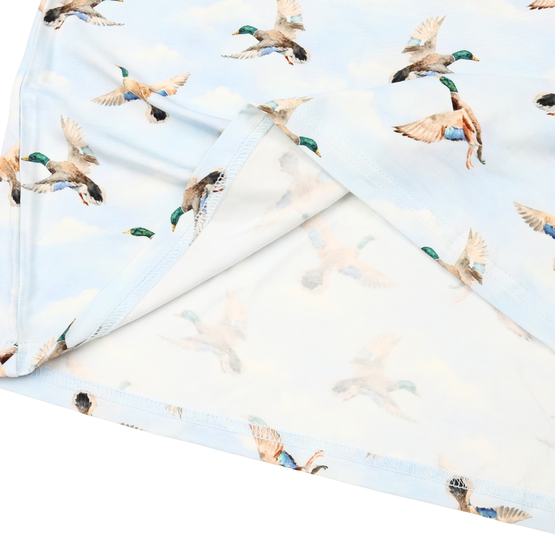 Unisex Adult Bamboo Pajama Set Mallard Skies