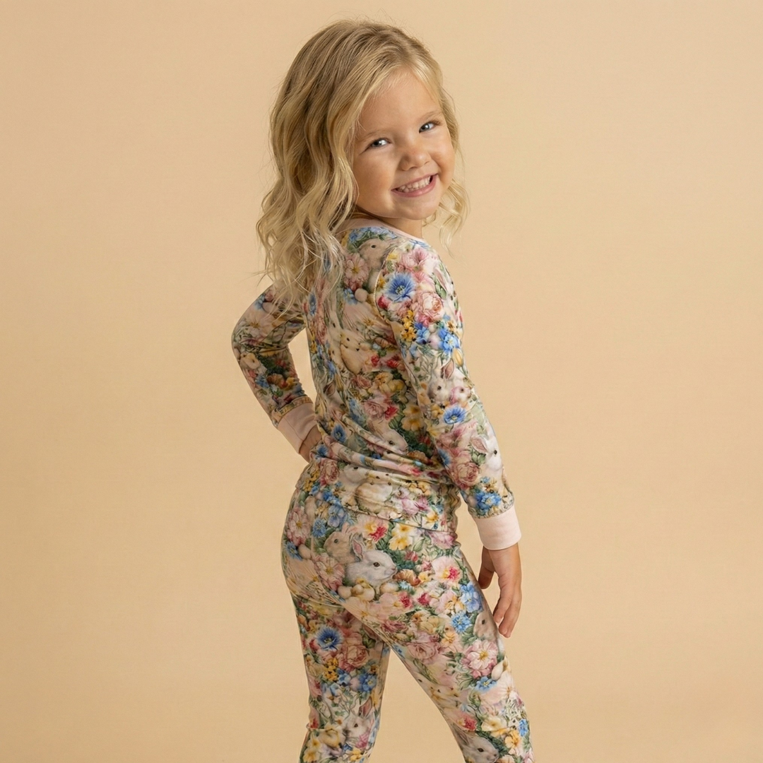 Bamboo Two Piece Pajama Easter Morning