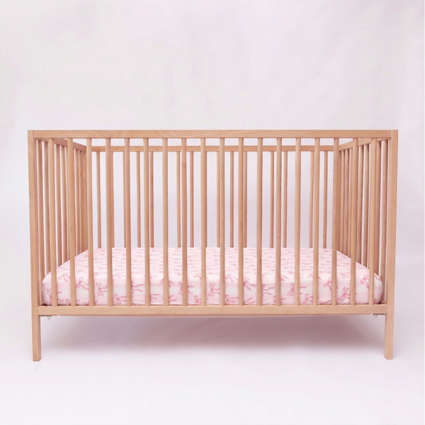 Bamboo Crib Sheet Rosy Ribbon