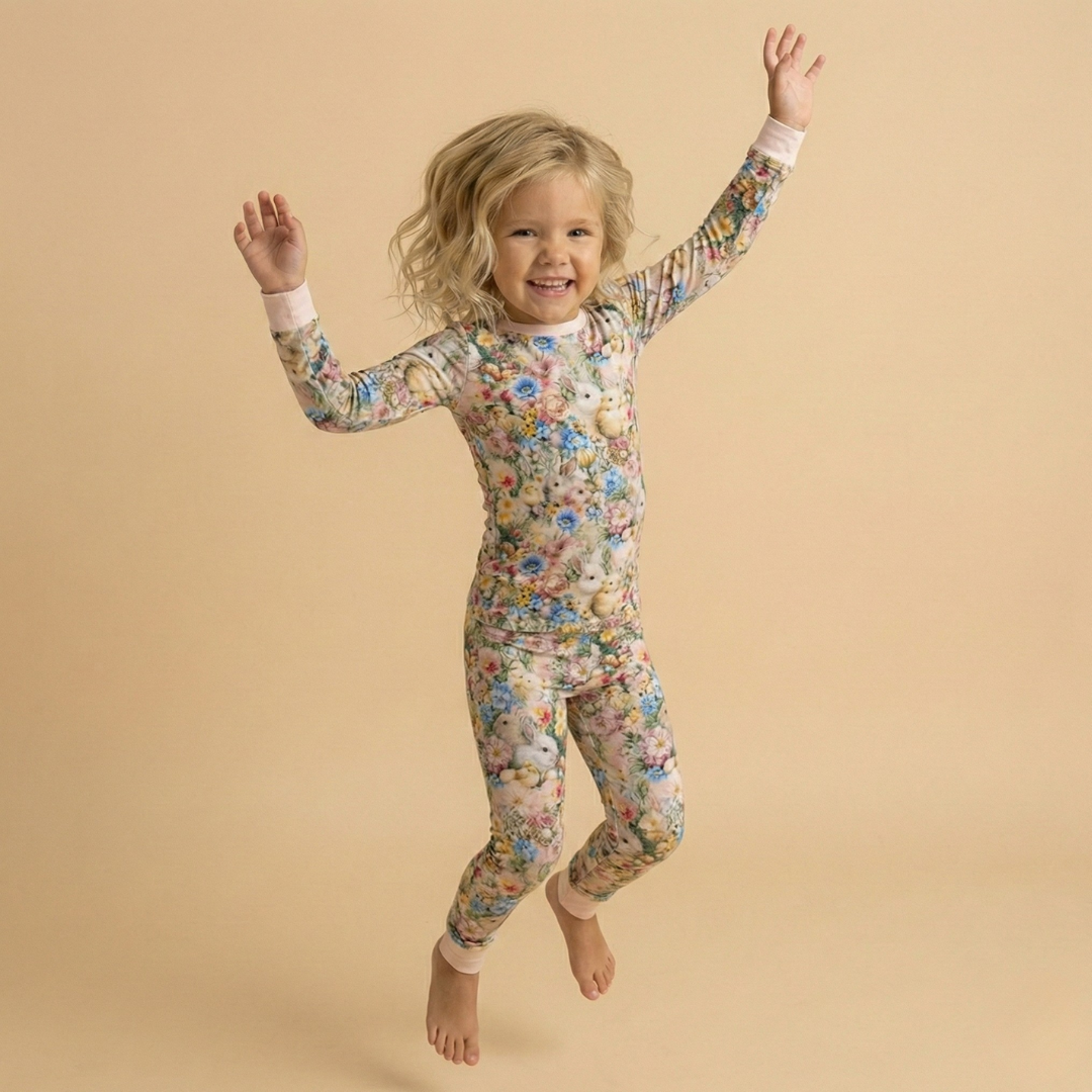 Bamboo Two Piece Pajama Easter Morning