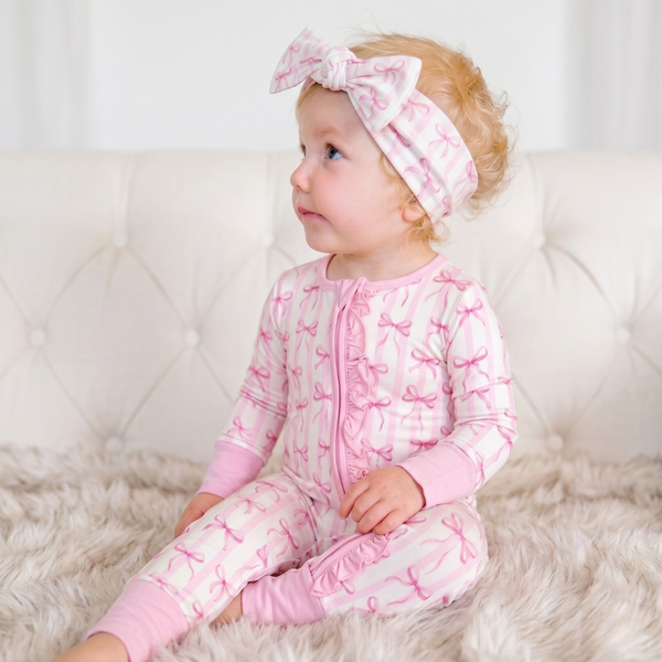 Bamboo Headband Rosy Ribbon