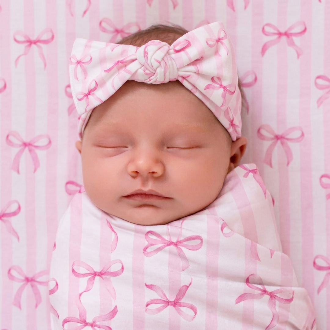 Bamboo Headband Rosy Ribbon