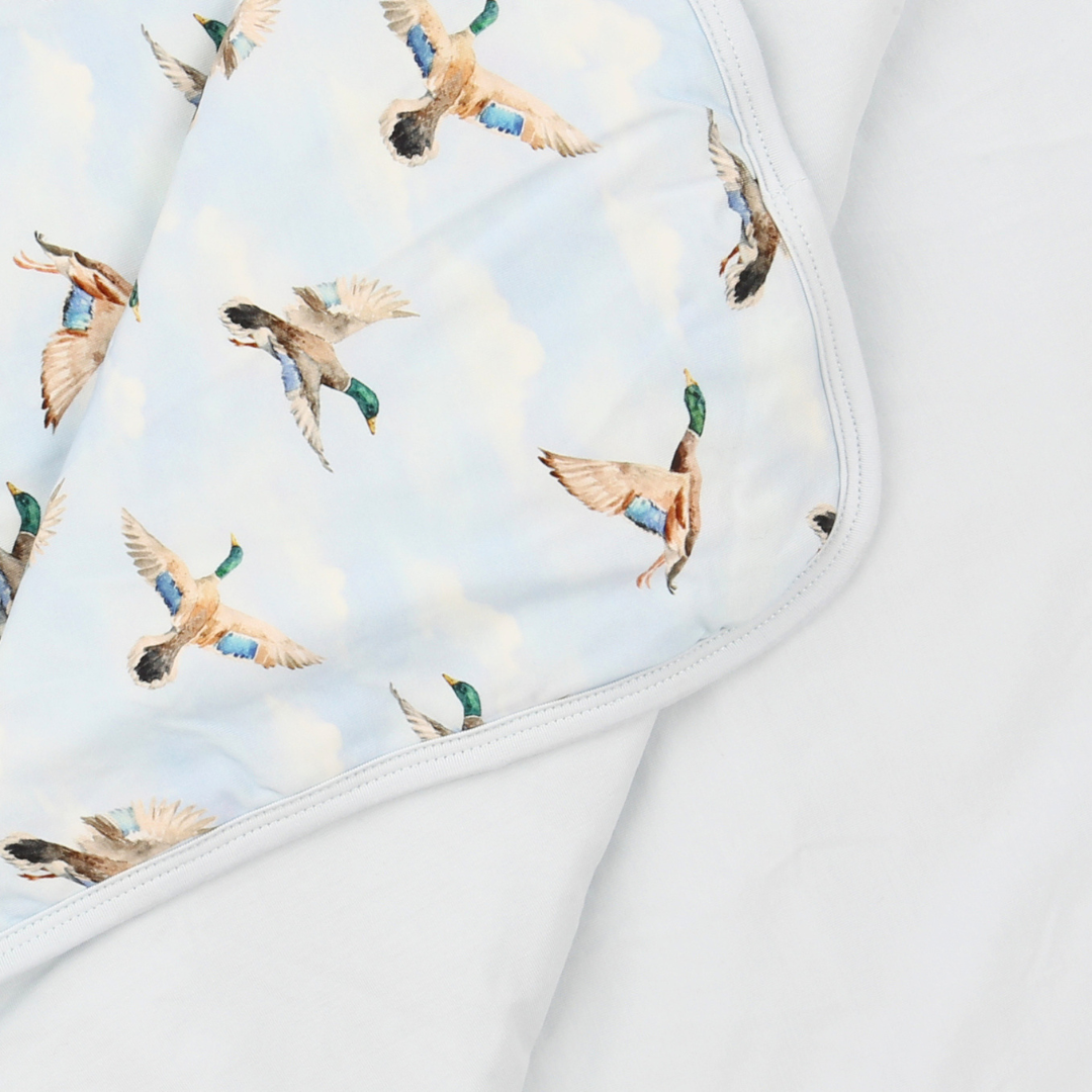 Bamboo Large Blanket Mallard Skies
