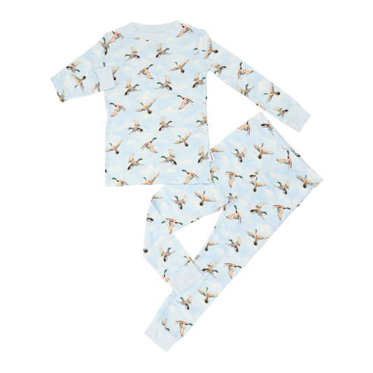 Bamboo Two-Piece Pajama Mallard Skies
