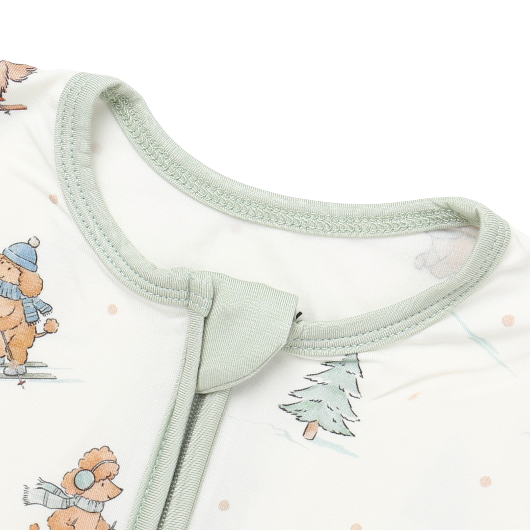 Bamboo Zippy Pajama Ski Pups
