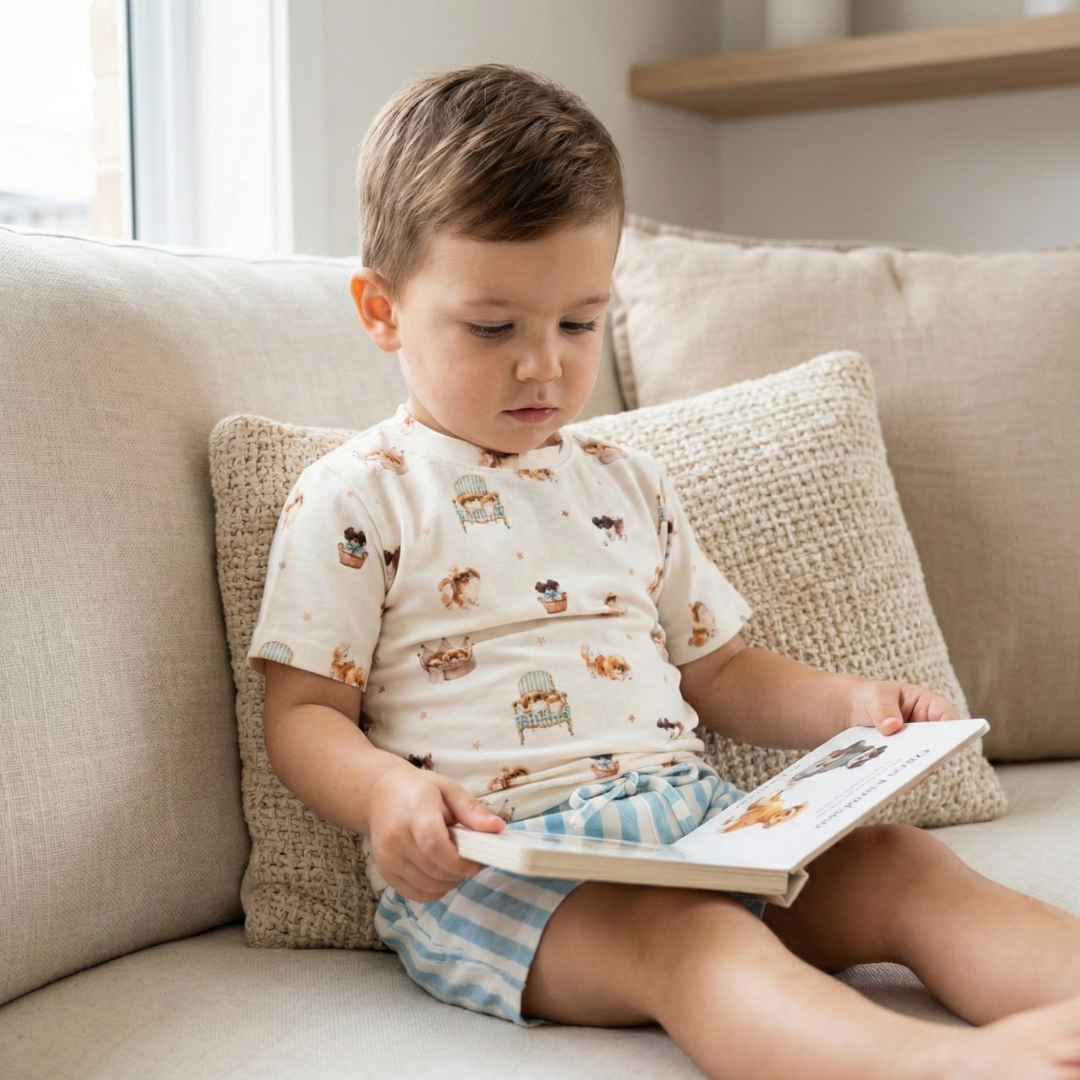 Bamboo Short Sleeve Two-Piece Set Life Of Simon