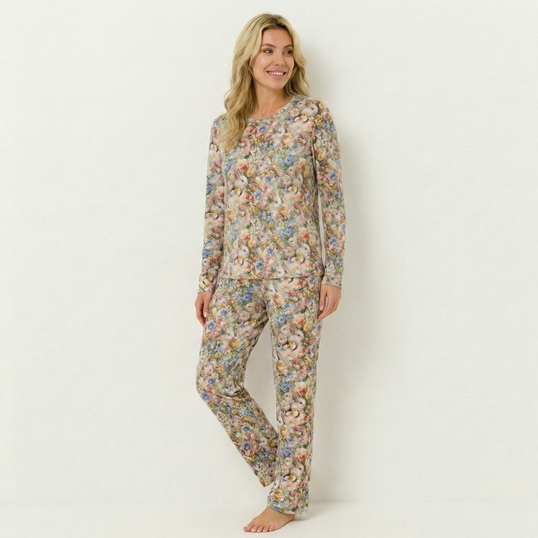 Women's Adult Bamboo Two Piece Easter Morning