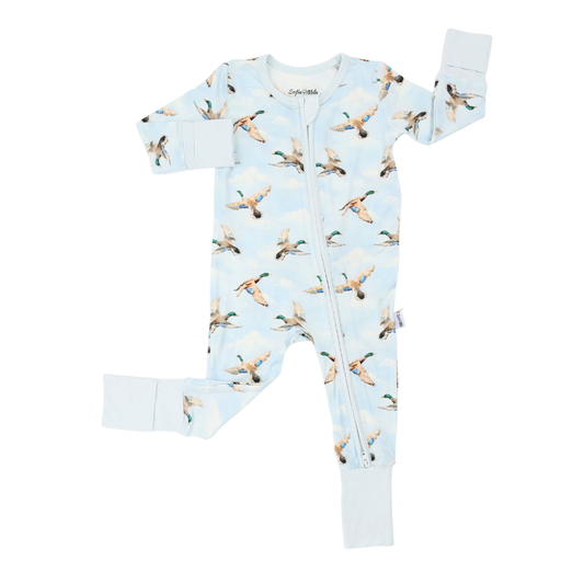 Bamboo Zippy Pajama Mallard Skies
