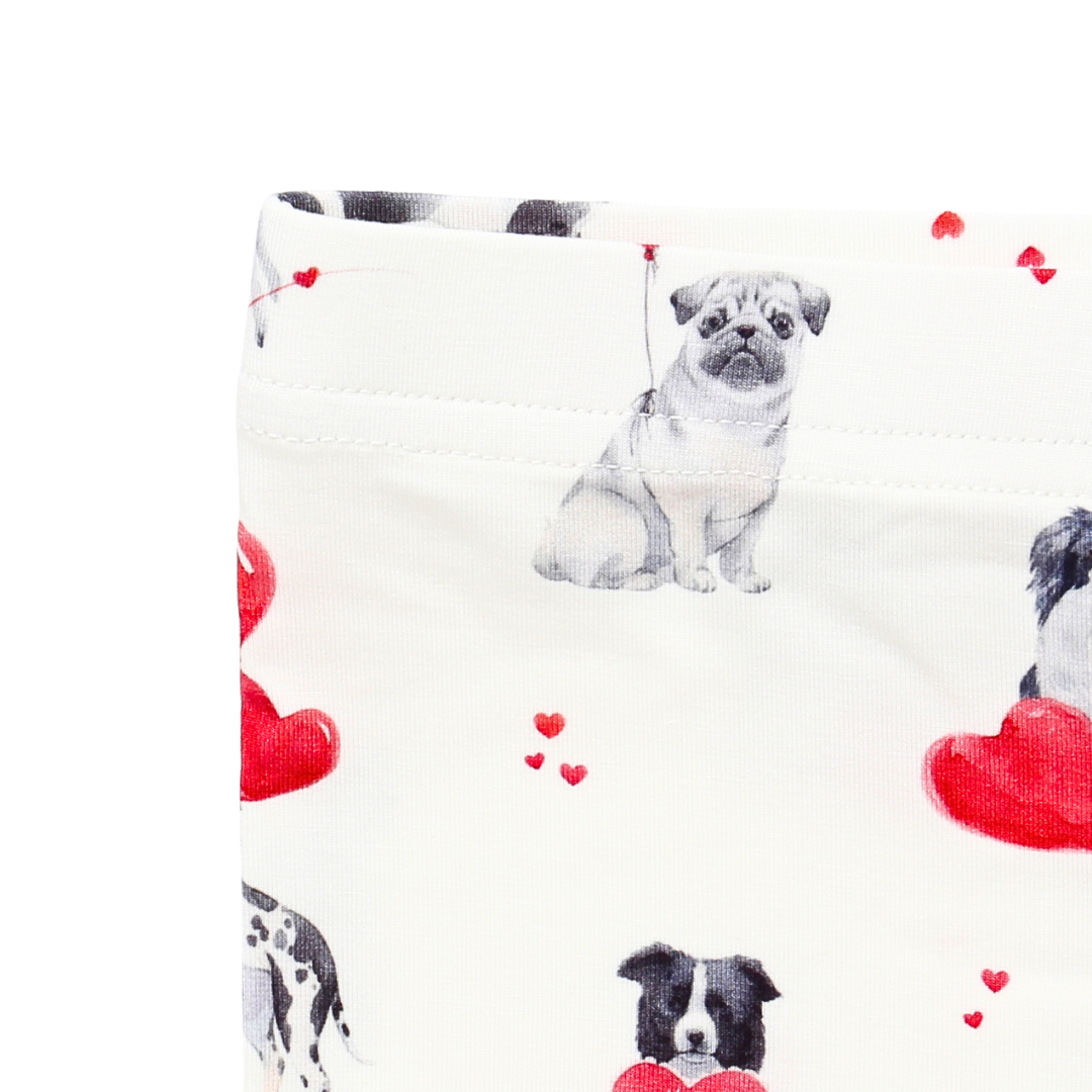 Bamboo Two Piece Pajama Puppy Valentine