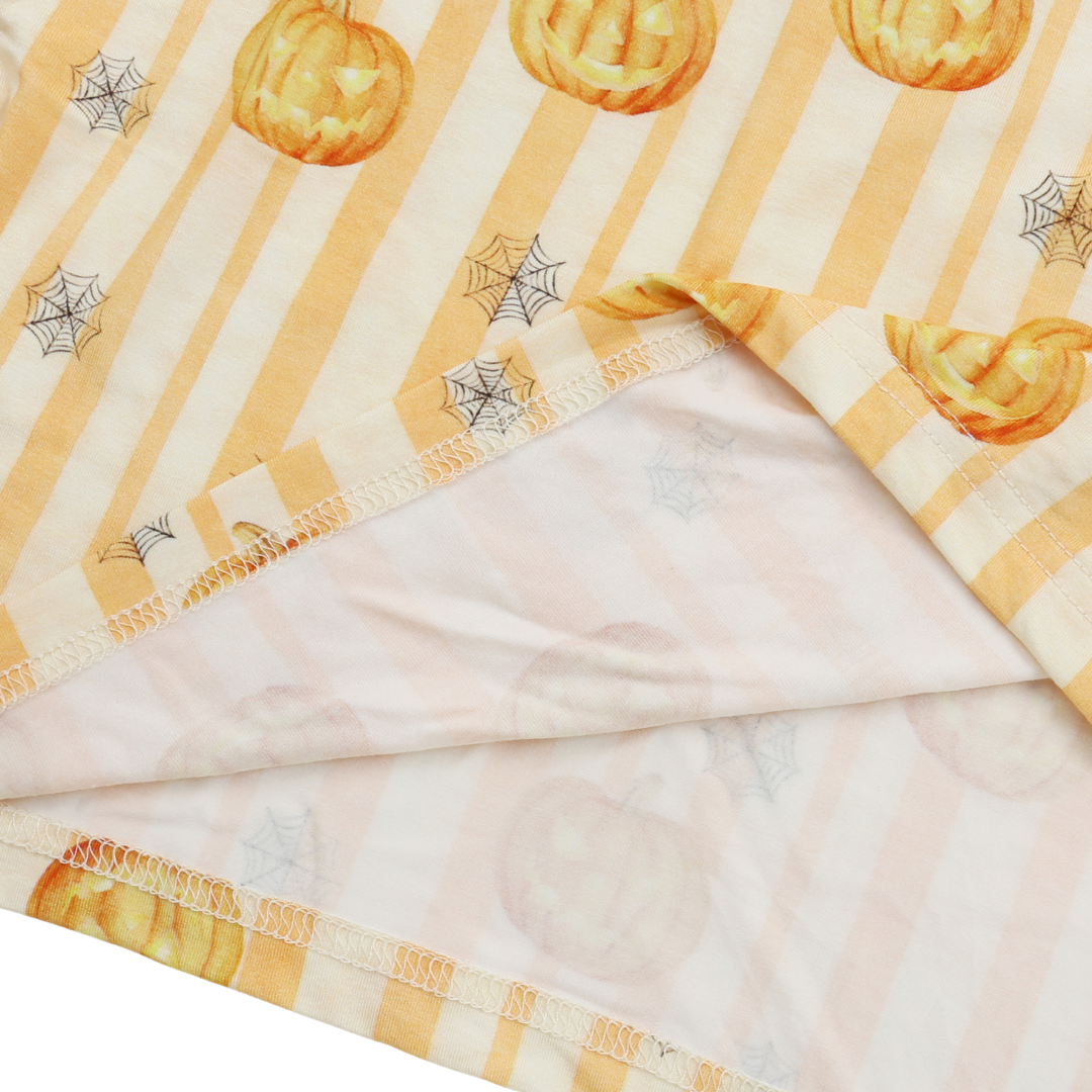 Unisex Adult Bamboo Pajama Set Pumpkin Patch
