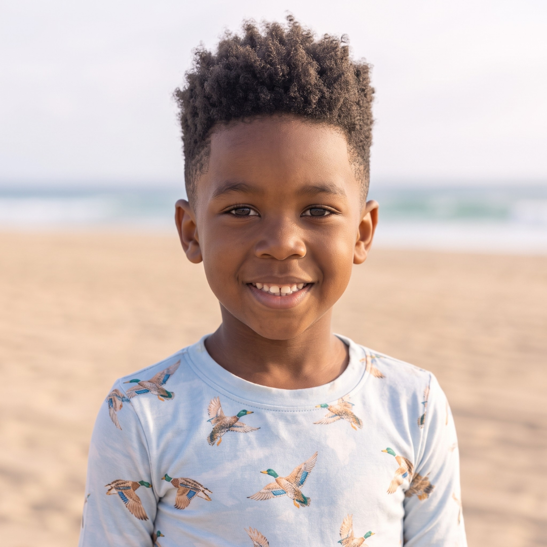 Bamboo Two-Piece Pajama Mallard Skies