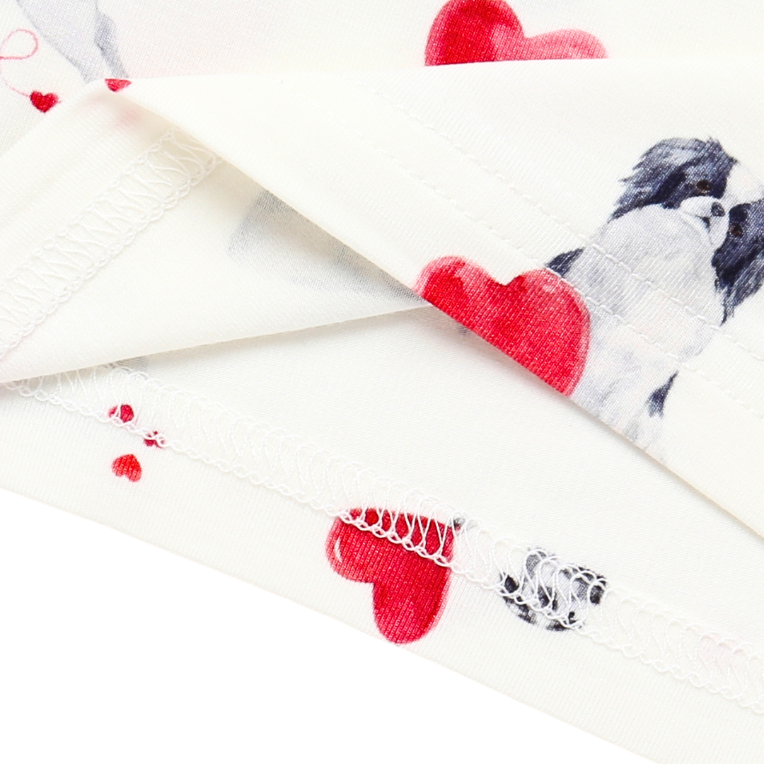 Bamboo Two Piece Pajama Puppy Valentine