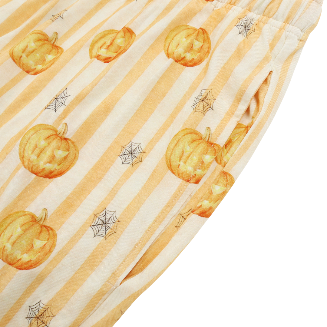 Unisex Adult Bamboo Pajama Set Pumpkin Patch