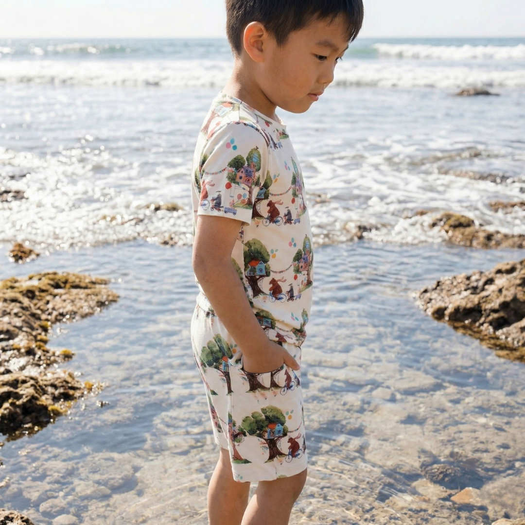 Bamboo Short Sleeve Two-Piece Set Playhouse