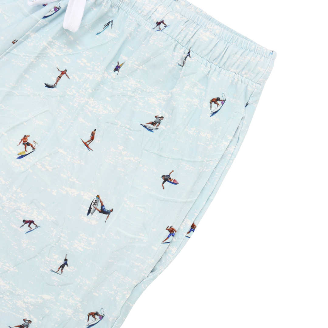 Unisex Adult Bamboo Pajama Set Wave Riders